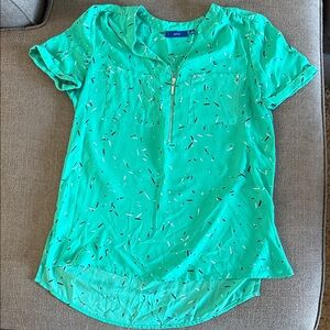 Apt. 9 Teal Patterned Blouse